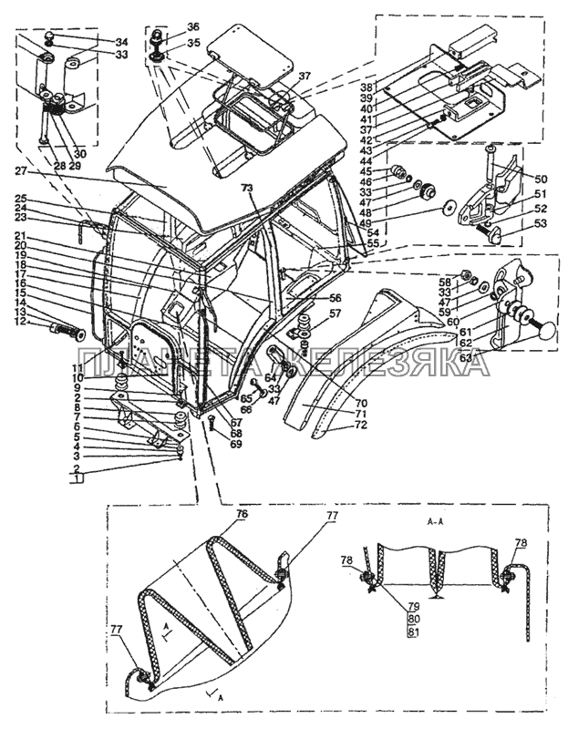 Кабина трактора МТЗ-1523.4