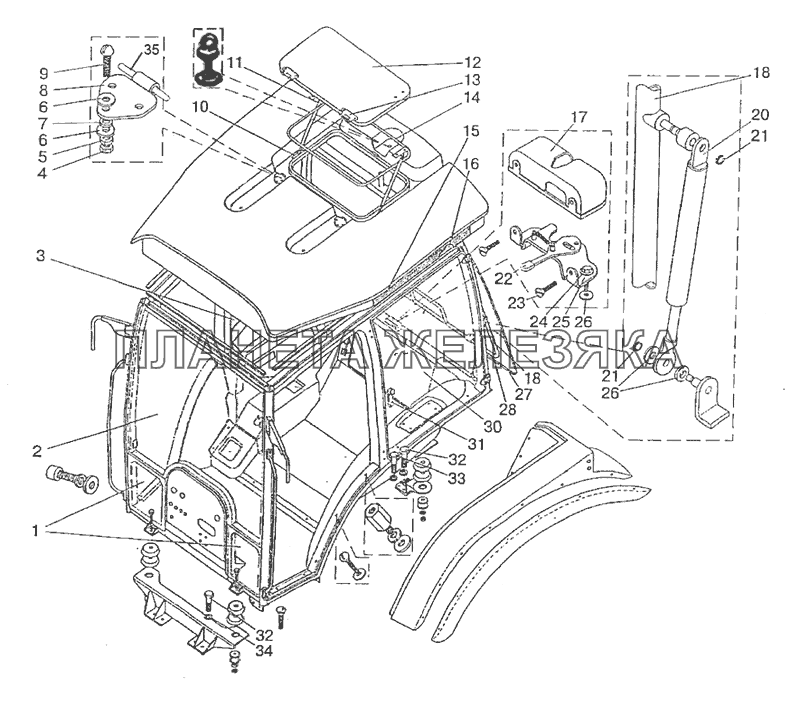 Кабина трактора МТЗ-1523.4