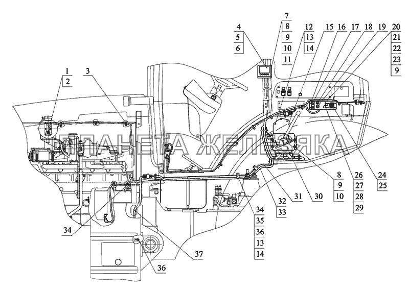 Управление двигателем «DEUTZ» 2022Д.4-8700910-Б МТЗ-1523.4