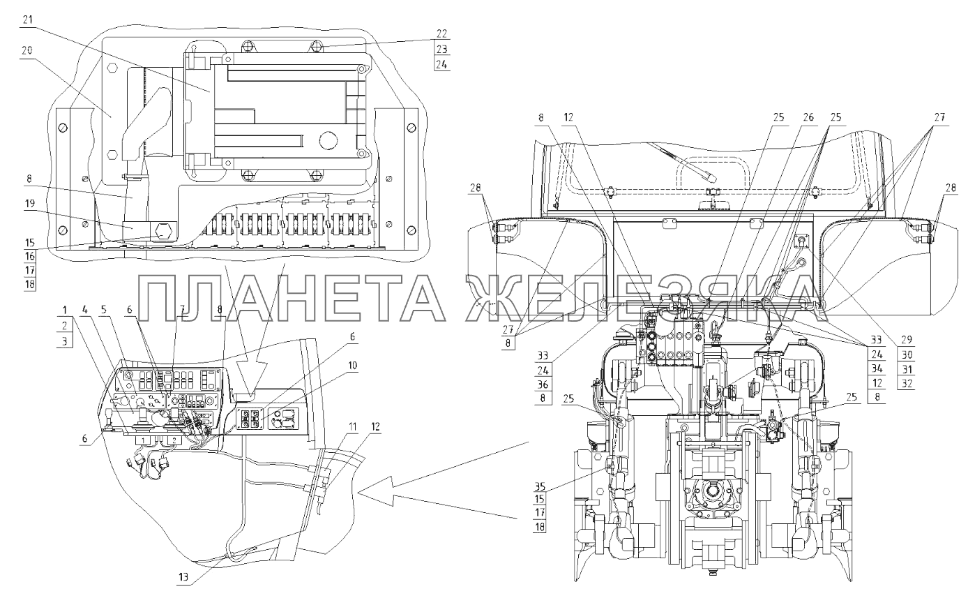 Управление ГНС (1523-8700600) МТЗ-1523.6