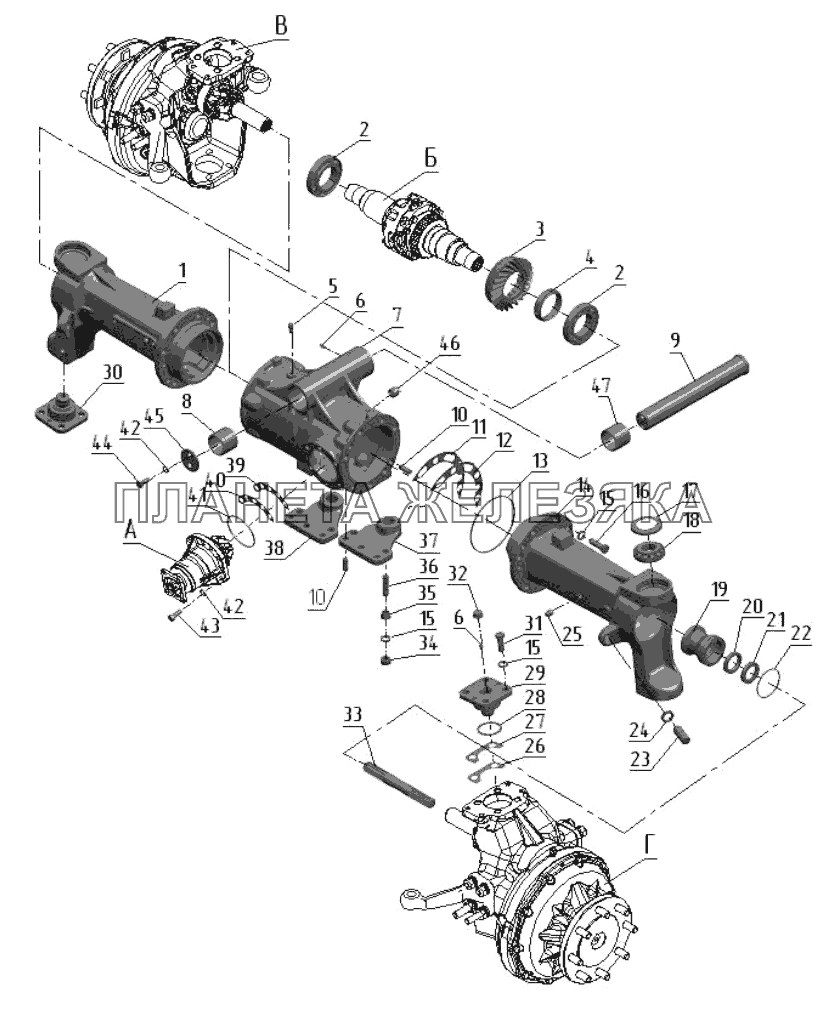 Передний ведущий мост МТЗ-1523.6