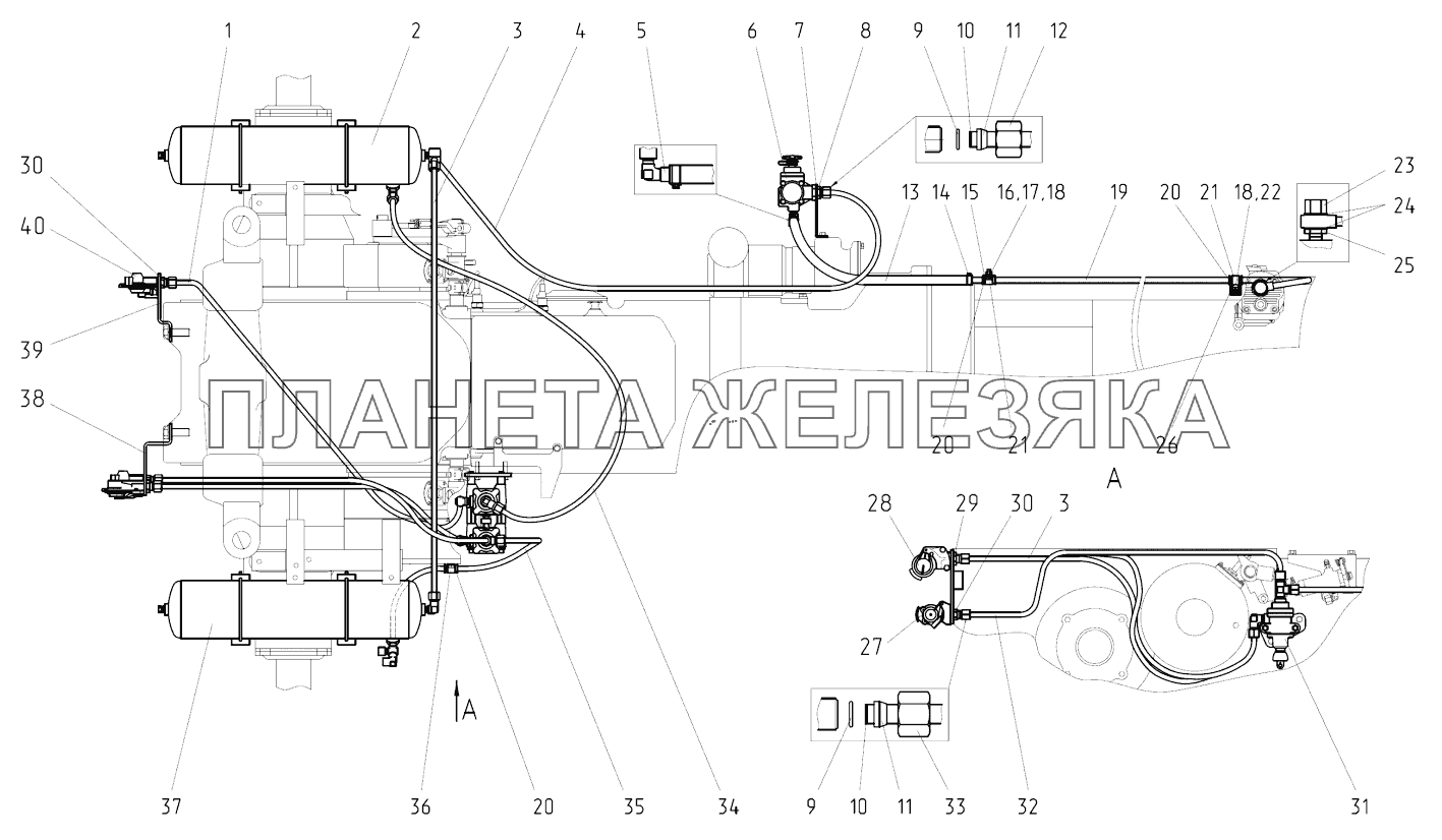 Пневмопривод (комбинированный) МТЗ-1523.6