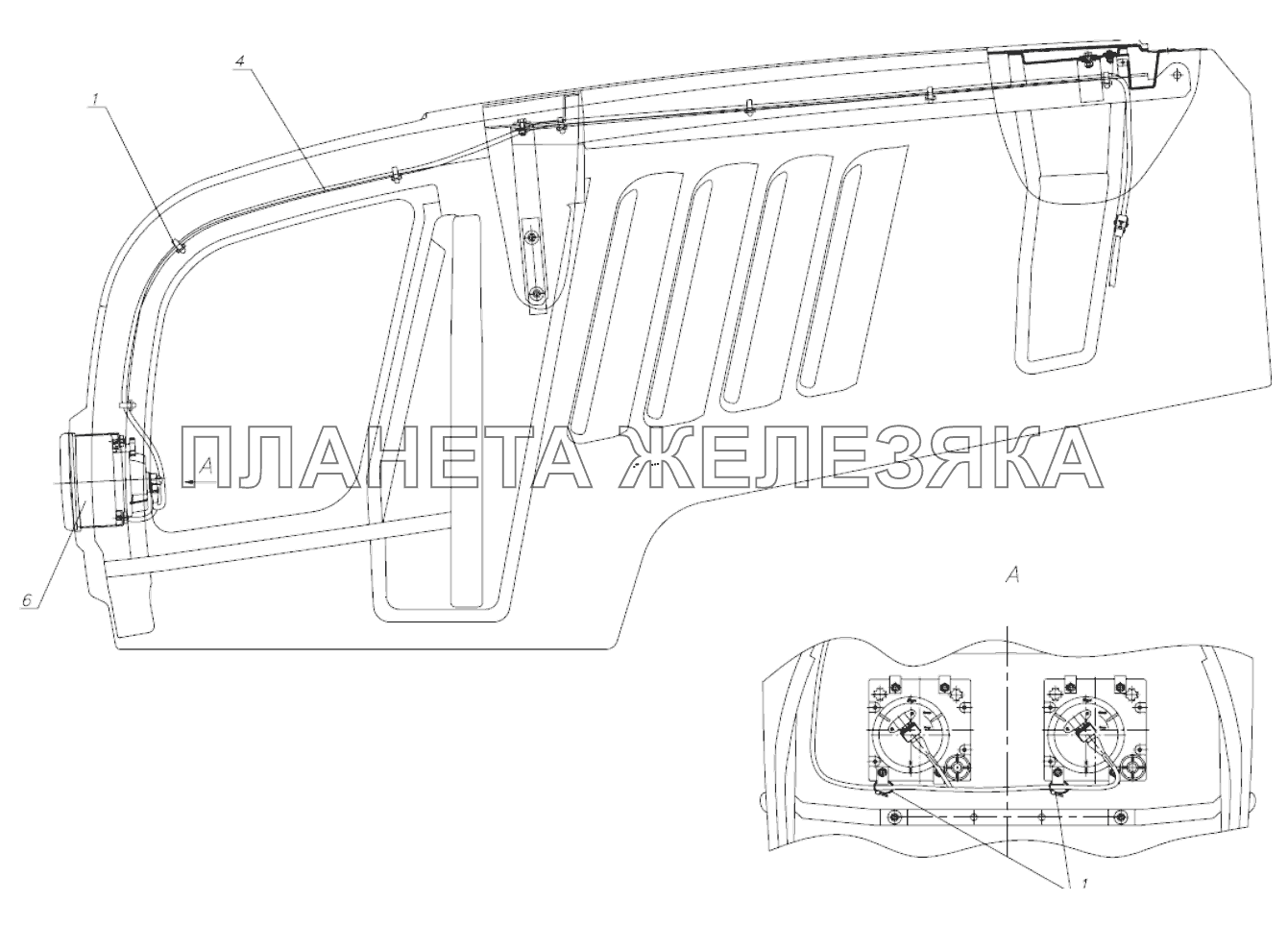 Установка фар дорожных МТЗ-1523.6