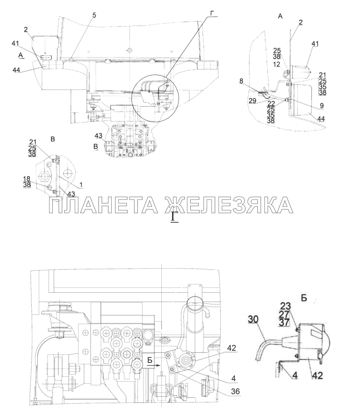 Установка фонарей задних МТЗ-1523.6