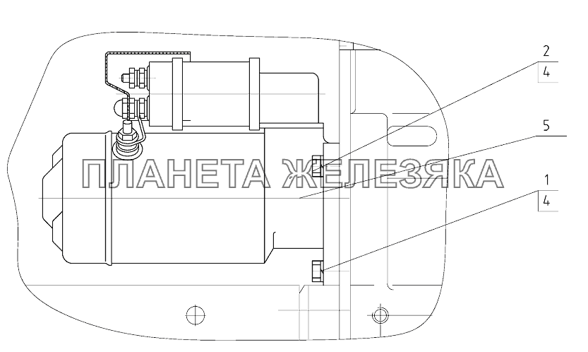 Установка стартера МТЗ-1523.6