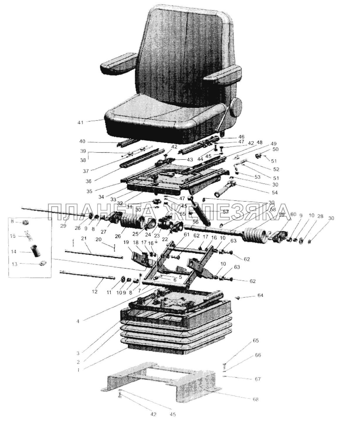 Сиденье оператора МТЗ-1523.6