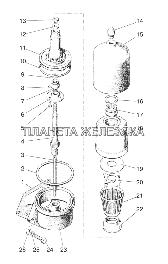 Фильтр масляный центробежный МТЗ-1523