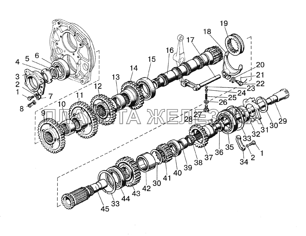 Вал промежуточный МТЗ-1523