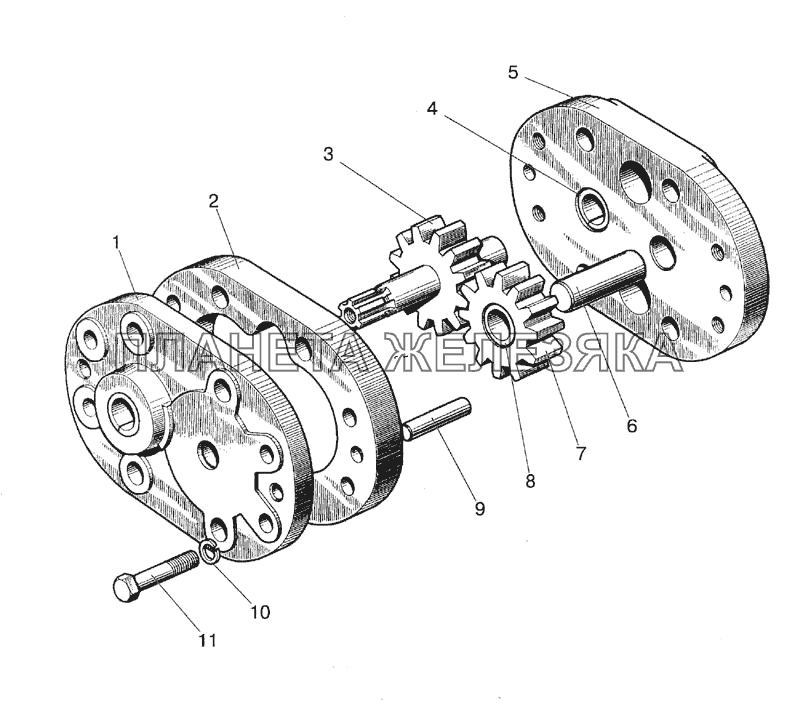 Насос масляный шестеренный МТЗ-1522