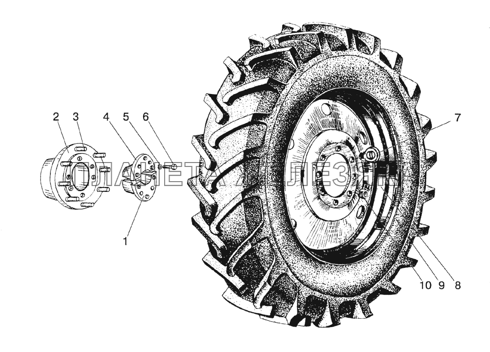 Ступицы задних колес МТЗ-1523