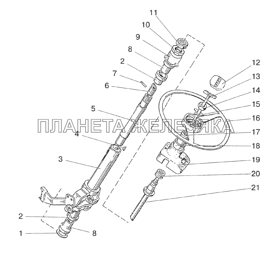 Колонка рулевая МТЗ-1523