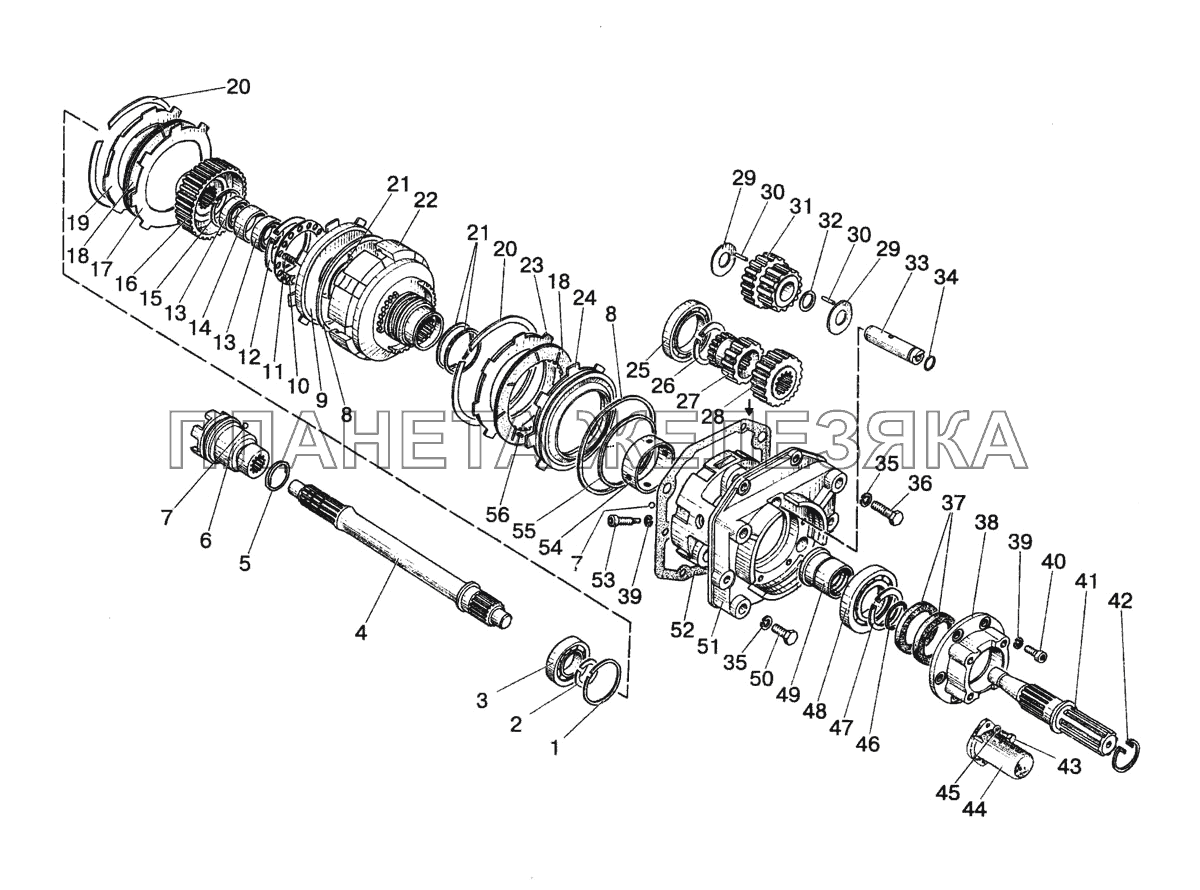 Вал отбора мощности (BOM) МТЗ-1522