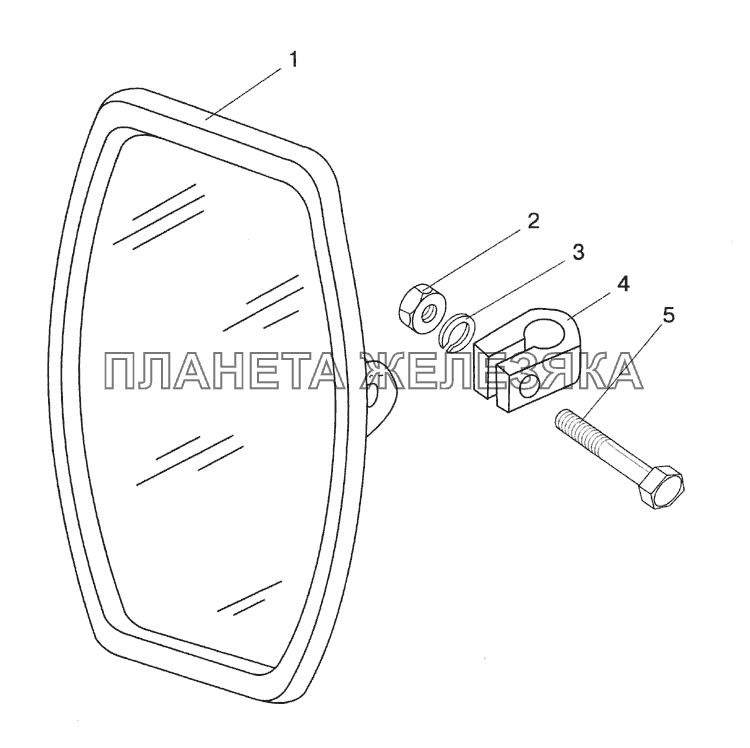 Зеркало наружное МТЗ-1522