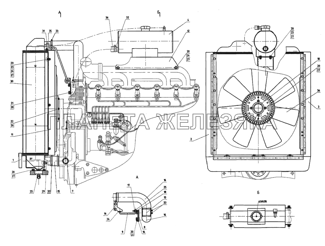 Блок охлаждения 2022-1301009-Б МТЗ-2022