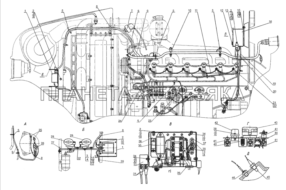 Электрооборудование по дизелю МТЗ-2022