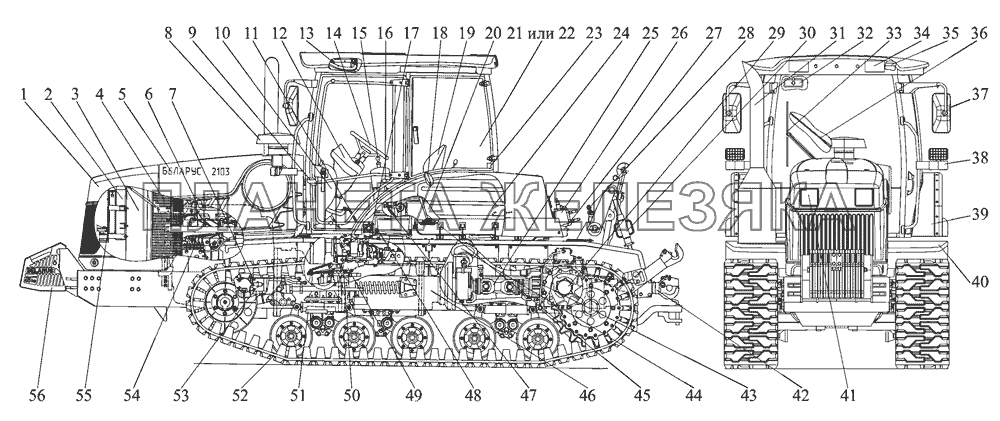 Гусеничный трактор 2103 МТЗ-2103