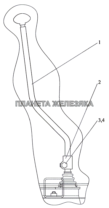 Установка рычага КП МТЗ-2103