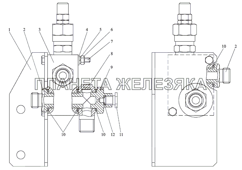 Клапан предохранительный МТЗ-2103