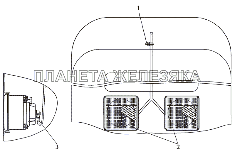 Установка фар дорожных МТЗ-2103