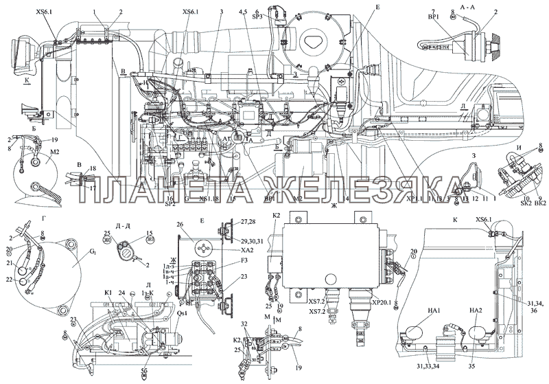 Электрооборудование двигателя МТЗ-2103