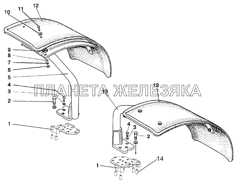 Крылья передних колес Беларус-2122.3/2122.4