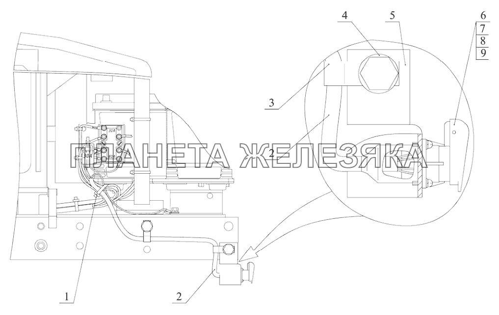 Установка передней розетки Беларус-2122.3/2122.4