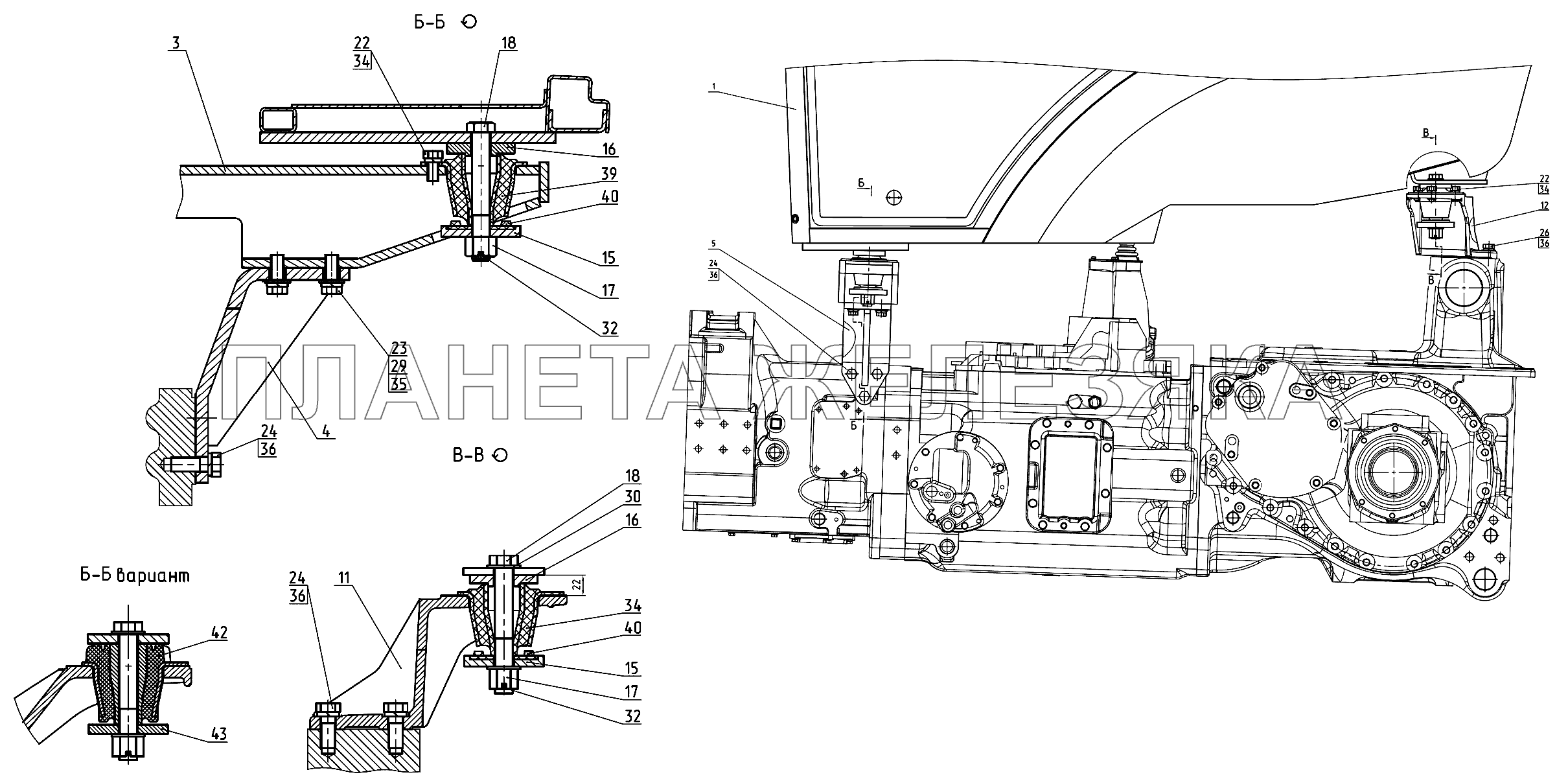 Установка кабины Беларус-2122.3/2122.4