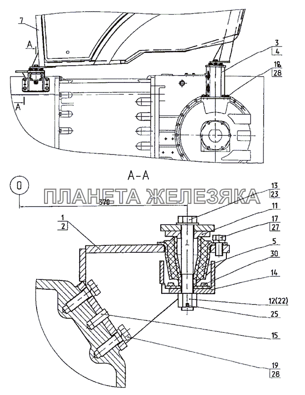 Установка кабины МТЗ-2522