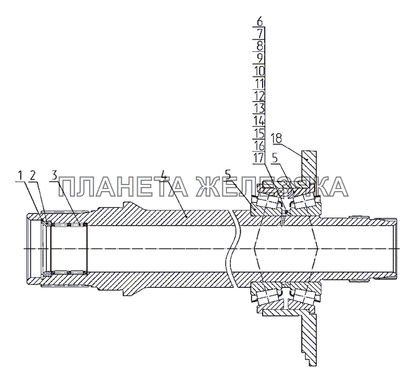 Вал первичный МТЗ-2522