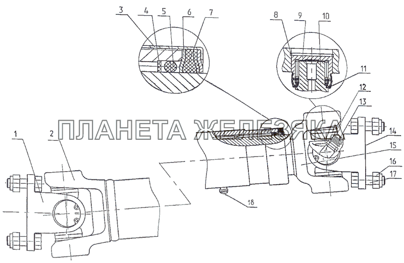 Вал карданный МТЗ-2522