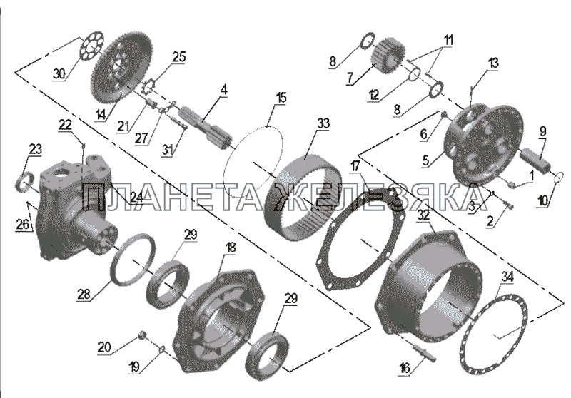 Редуктор колесный МТЗ-2522