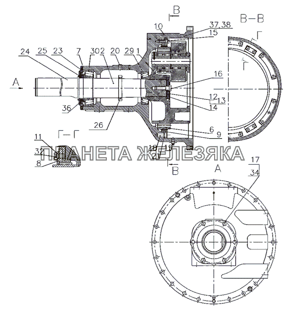 Конечная передача, водило МТЗ-2522