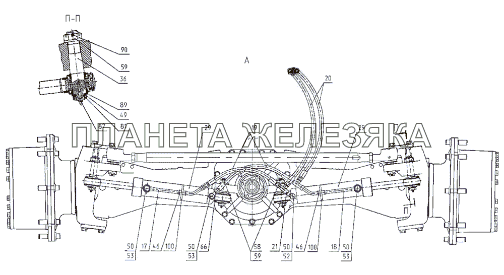 Управление рулевое (для тракторов 2822ДЦ/2822.1) МТЗ-2522