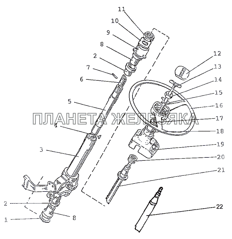 Колонка рулевая МТЗ-2522