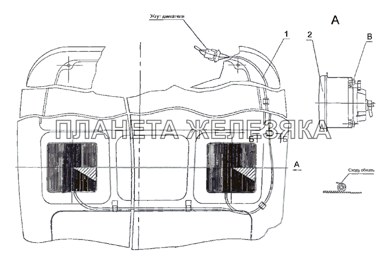 Установка фар дорожных МТЗ-2522