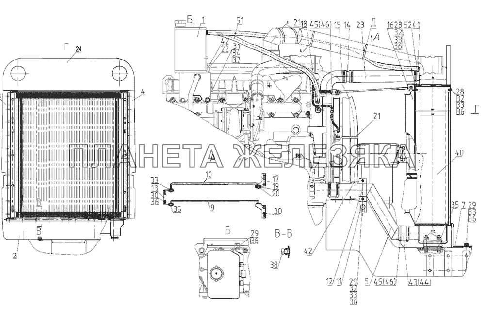 Блок охлаждения (для тракторов 2522ДВ/2522.1/3022ДВ/3022.1) МТЗ-2522