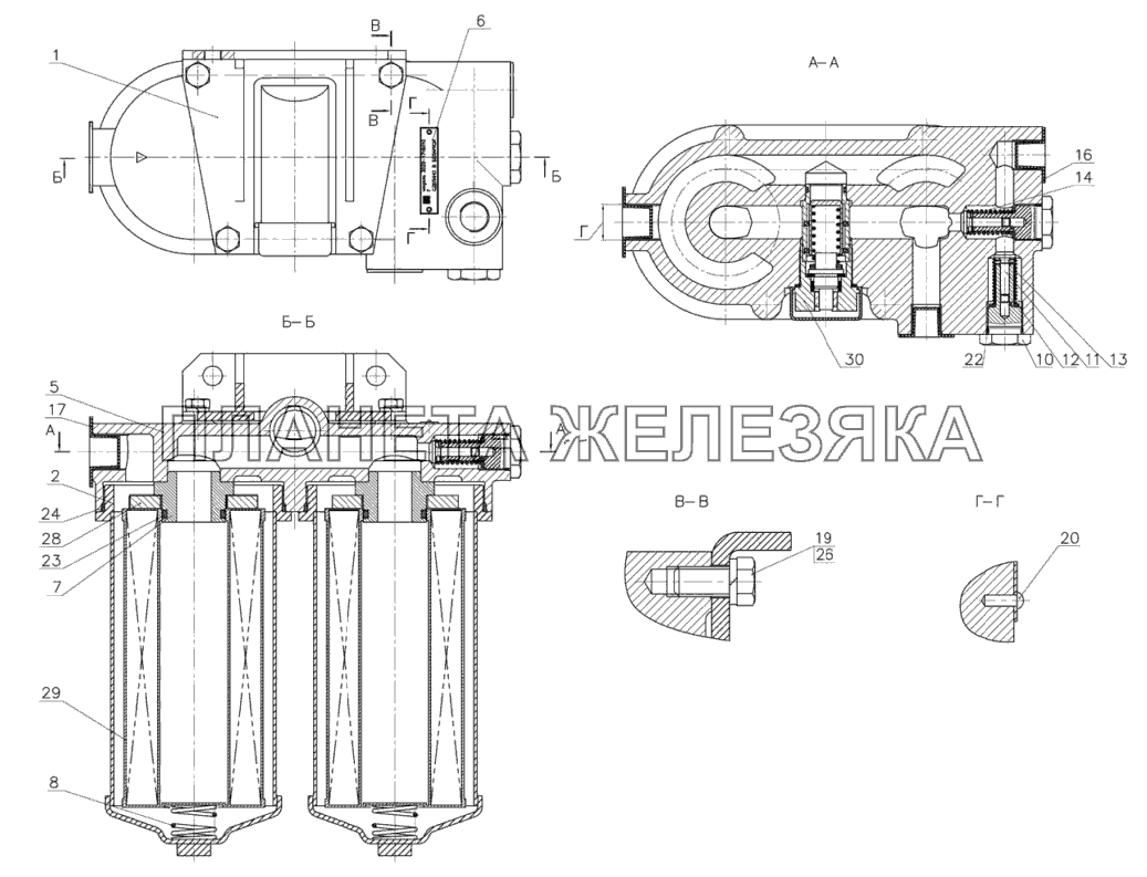 Фильтр сдвоенный Беларус-3022ДЦ.1