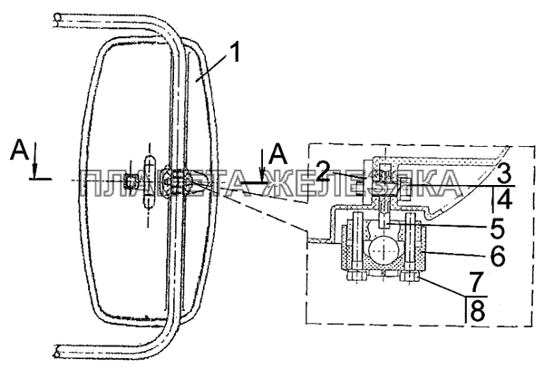 Зеркало наружное Беларус-3022ДЦ.1