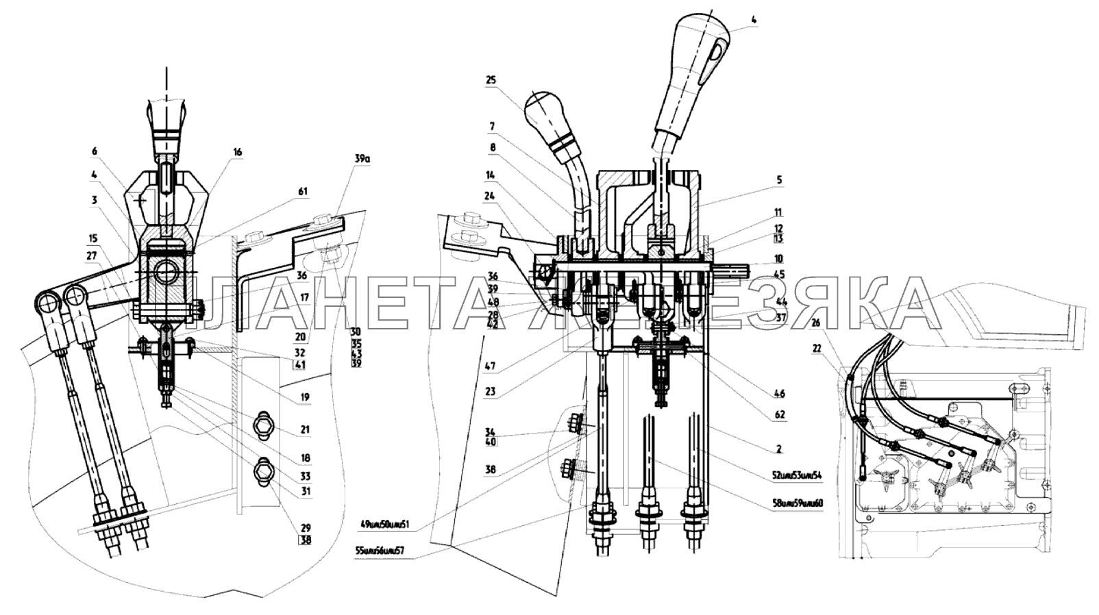 Механизм управления Беларус-3022ДЦ.1