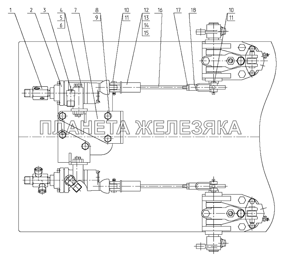 Установка однопроводного крана тормозного Беларус-3022ДЦ.1 Установка однопроводного крана тормозного Беларус-3022ДЦ.1