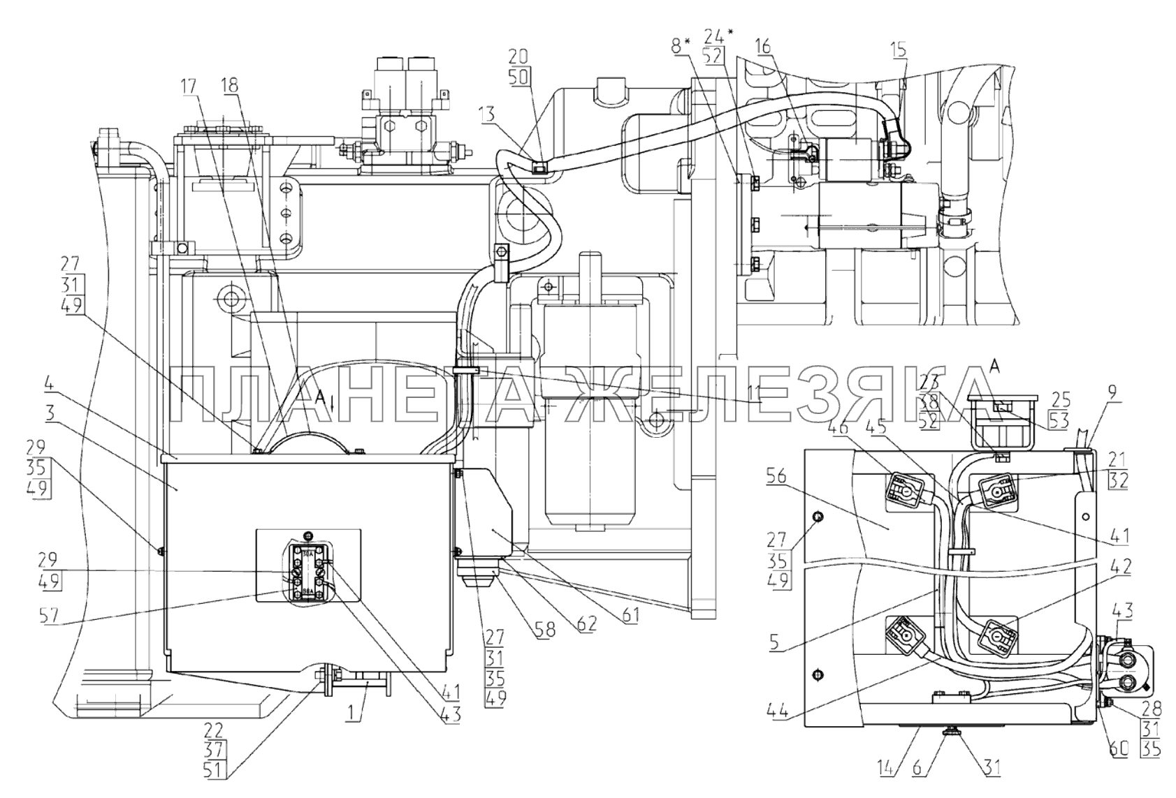 Установка аккумуляторных батарей Беларус-3022ДЦ.1