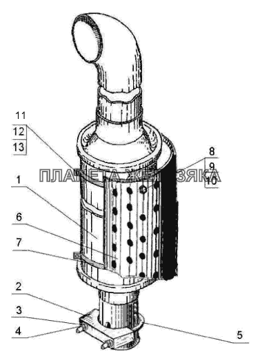 Глушитель 320-1205010-01 МТЗ-310, 320, 321