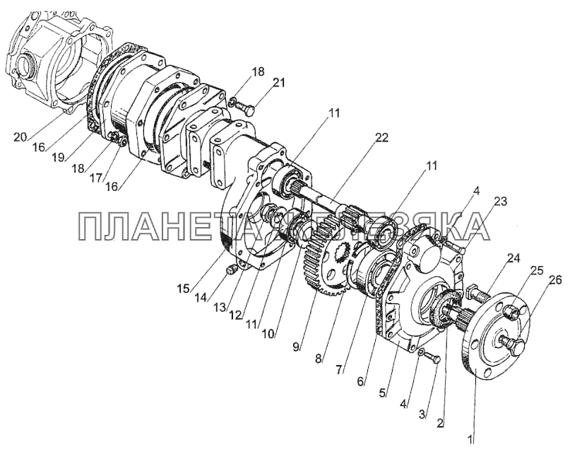 Конечная передача (для тракторов «БЕЛАРУС-310.3/320/320.3/320.4/321») МТЗ-310, 320, 321