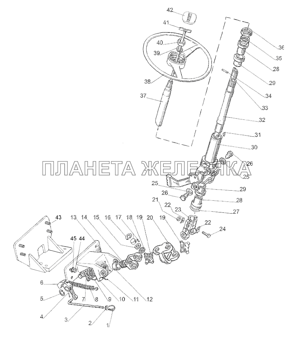 Колонка рулевая МТЗ-310, 320, 321