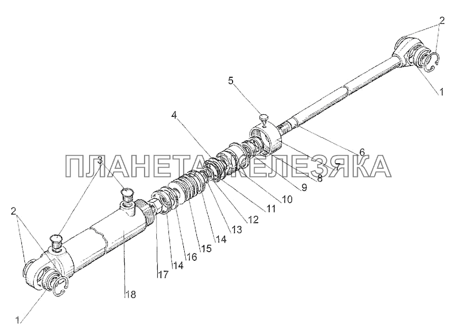 Цилиндр Ц40х160 МТЗ-310, 320, 321