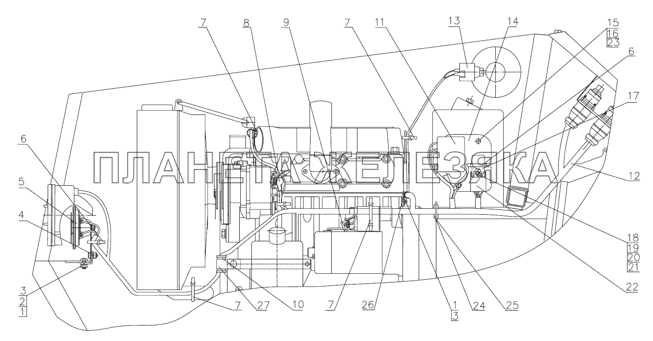 Электрооборудование двигателя МТЗ-310, 320, 321