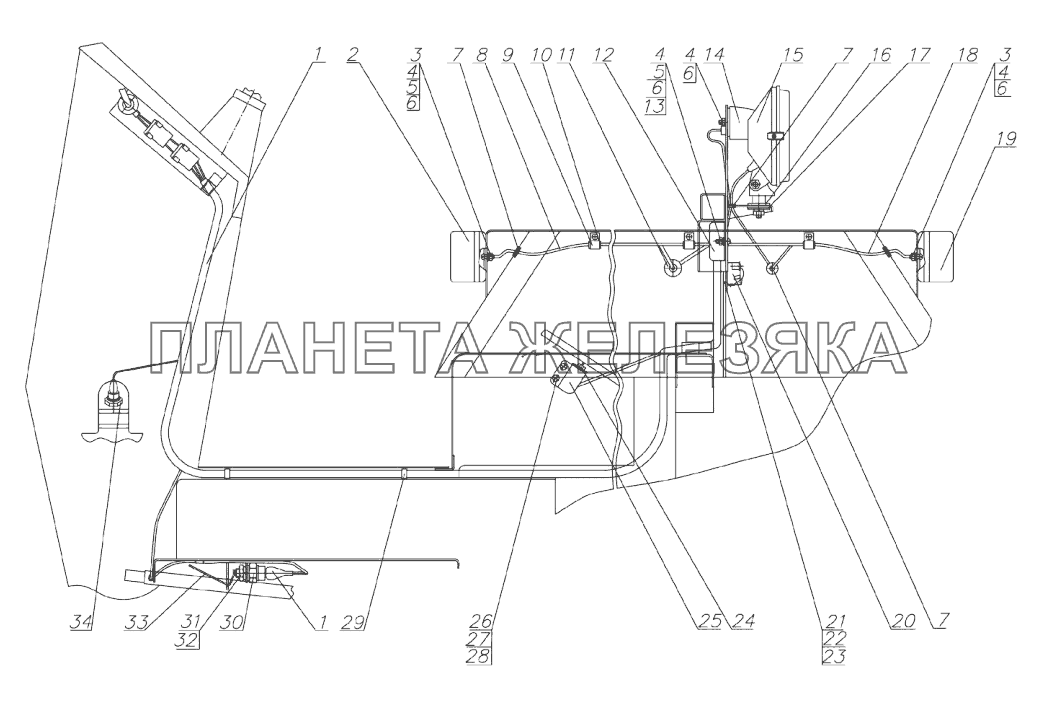 Электрооборудование кабины (для тракторов «БЕЛАРУС-310Р/320Р/321») МТЗ-310, 320, 321