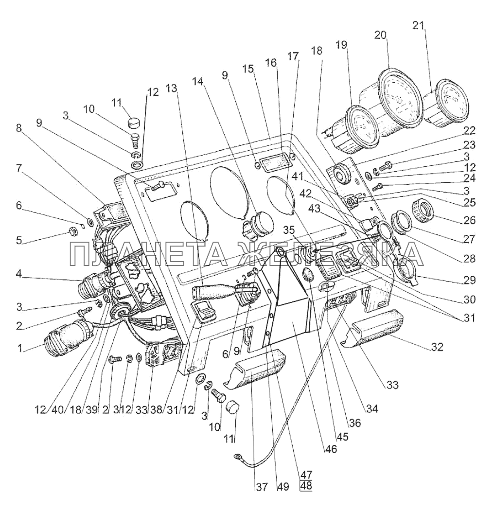 Щиток приборов (для тракторов, выпущенных до 01.2011г.) МТЗ-310, 320, 321