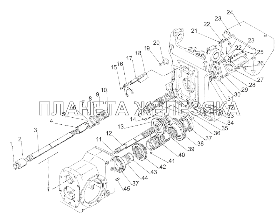 Вал отбора мощности задний МТЗ-310, 320, 321