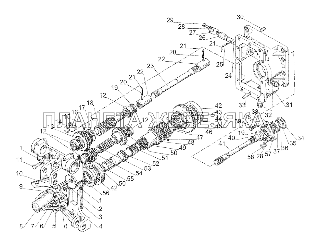 Вал отбора мощности передний МТЗ-310, 320, 321